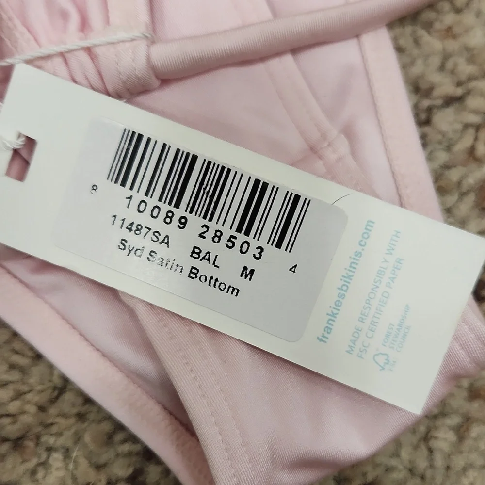 Frankie's bikinis Syd Satin Wrap Bikini Bottom size m nwt